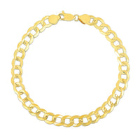 7.0mm 10k Yellow Gold Curb Bracelet