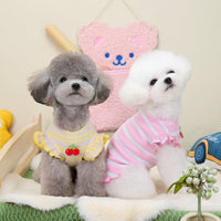 Spring/Summer Dog Clothing Little Cherry Flying Sleeves Tank Top