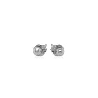 14k White Gold Spherical Stud Earrings (3.0 mm)