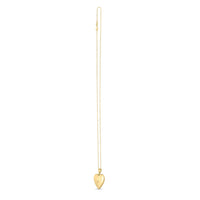 14k Yellow Gold Diamond Heart Locket Necklace