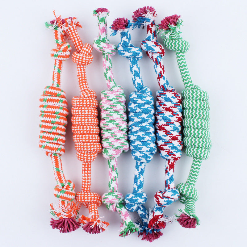 Product Description: Dog Chewing Durable Cotton Rope Toys for Small, Medium, and Large Dogs - Knot Toy for Pet Chewing Accessories-Pet Toys-BIG FRENCHIES-V.I.P Digital Presence