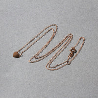 14k Rose Gold Polished Mini Heart Necklace