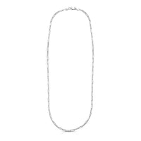 Sterling Silver Rhodium Plated Paperclip Chain (3.0 mm)
