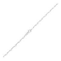 Sterling Silver Rhodium Plated Paperclip Chain (3.0 mm)