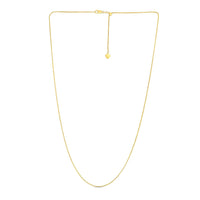 14k Yellow Gold Adjustable Franco Chain 0.9mm