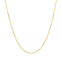 14k Yellow Gold Diamond Cut Bead Chain 1.0mm