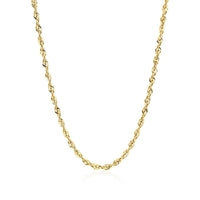 2.5mm 14k Yellow Gold Light Rope Chain