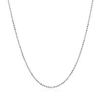 14k White Gold Diamond Cut Bead Chain 1.0mm