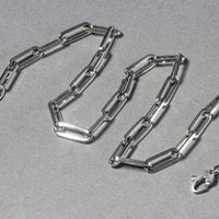 14K White Gold Wide Paperclip Chain (6.1mm)