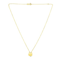 14K Yellow Gold Four Leaf Clover Necklace