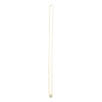 14k Yellow Gold Pearl Evil Eye Necklace