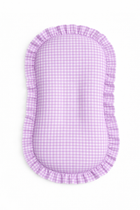 Purple Gingham Ruffle Baby Lounger Cover