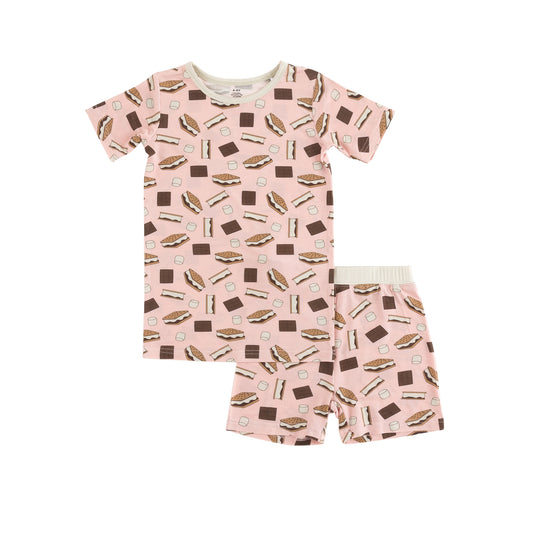 S'more to Love (Short PJ Set) - Pink - BIG FRENCHIES