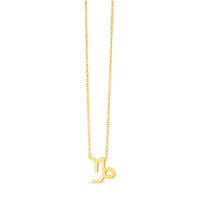 14K Yellow Gold Capricorn Necklace