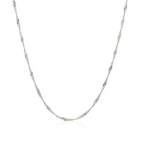 14k White Gold Singapore Chain 1.5mm
