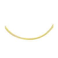 2.5mm 14k Two Tone Gold Reversible Omega Necklace