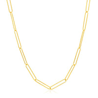 14k Yellow Gold Wire Paperclip Chain (2.7mm)