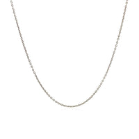 14k White Gold Round Cable Link Chain 1.1mm