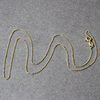 14k Yellow Gold Diamond Cut Cable Link Chain 0.8mm