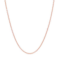 14k Rose Gold Round Cable Link Chain (1.25 mm)