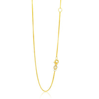 14k Yellow Gold Adjustable Box Chain 0.8mm