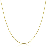 14k Yellow Gold Thin Motif Round Omega Necklace