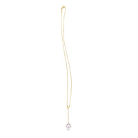 14k Yellow Gold Tesoro Pearl Lariat Necklace