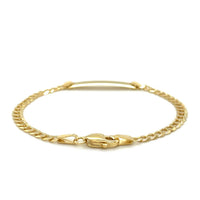 14k Yellow Gold Curb Link Style Children's ID Bracelet