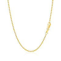 14k Yellow Gold Bead Chain 1.5mm