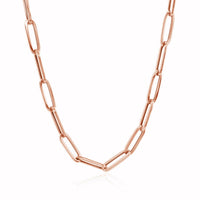 14K Rose Gold Bold Paperclip Chain (4.2 mm)