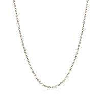 18k White Gold Diamond Cut Cable Link Chain (1.40 mm)