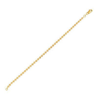 Moon Cut Bead Chain in 14k Yellow Gold (3.00 mm)