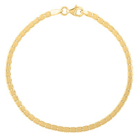 14k Yellow Gold 7 inch Mini Cube Bracelet (2.60 mm)