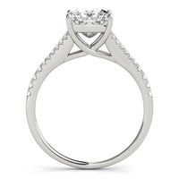 14k White Gold Princess Cut Split Shank Diamond Engagement Ring (1 1/8 cttw)