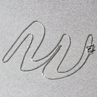14k White Gold Diamond Cut Cable Link Chain 0.7mm