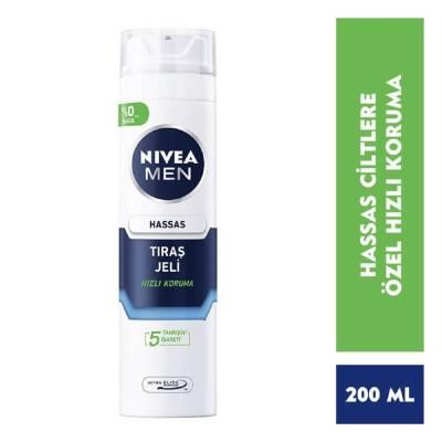 Nivea Men Sensitive Shaving Gel - Alcohol-Free, Soothes Irritation, 6.76 fl oz-Vitamin & Supplement-BIG FRENCHIES-Beauty Care Bag