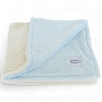 Luxury Duo Borderless Blanket - Blue/Ivory - BIG FRENCHIES