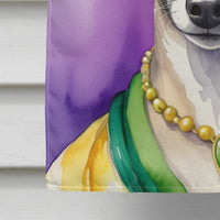 Whippet King of Mardi Gras House Flag 28x40 Porch Sleeve Pole Decorative Outside Yard Banner Artwork Wall Hanging, Polyester