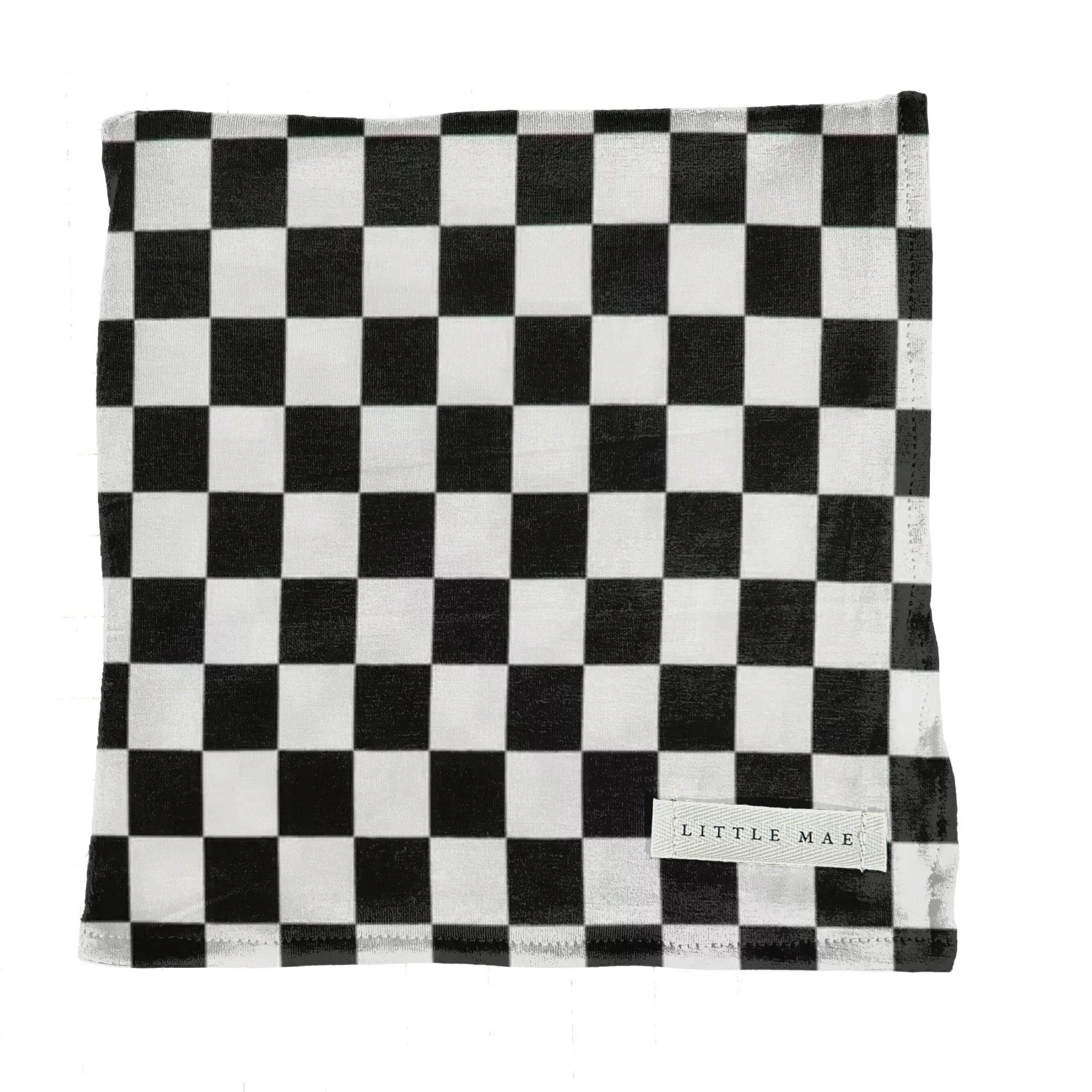 Race Black & White Checkered Stretch Swaddle - BIG FRENCHIES