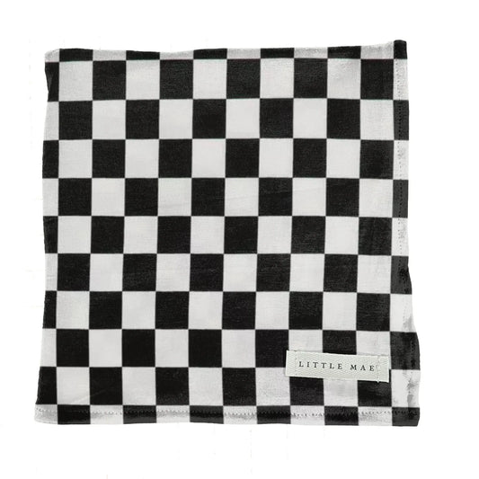 Race Black & White Checkered Stretch Swaddle - BIG FRENCHIES