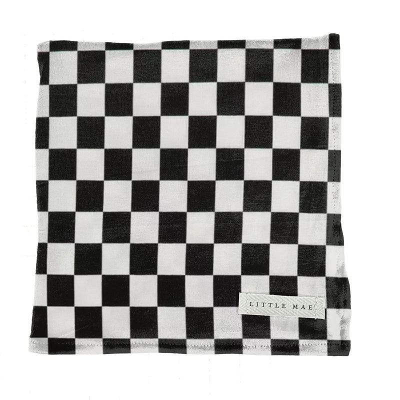 Race Black & White Checkered Stretch Swaddle - BIG FRENCHIES