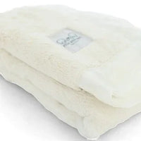 Luxury Satin Border Blanket - Ivory - BIG FRENCHIES