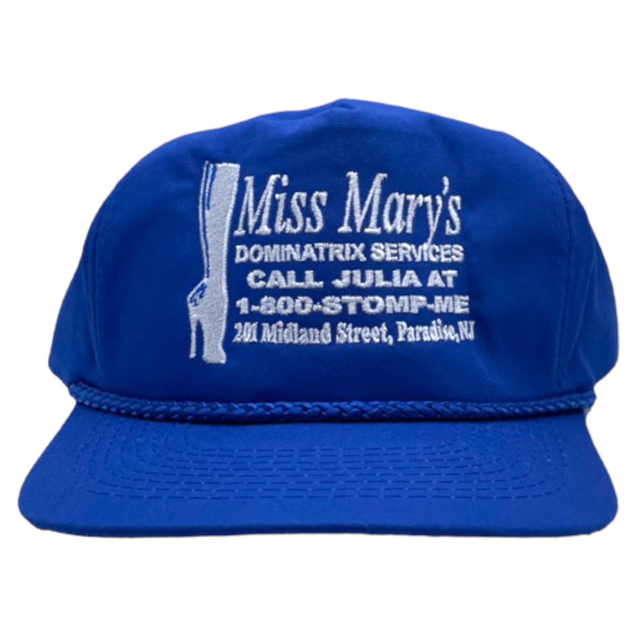 MISS MARYS Blue Rope Strapback MIDLAND SUPPLY Cap Hat Custom Embroidered