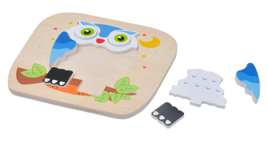 NIGHT OWL 2-Sided Wooden Puzzle