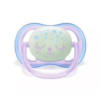 Philips Avent Ultra Air Night Baby Pacifier - Glow-in-the-Dark, Orthodontic, Easy Clean - 6-18m