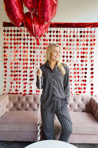 Black Polka Dot - Long Pajama Set