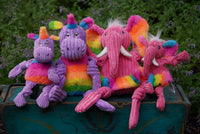 Rainbow Elephant Knottie® Plush Dog Toy - BIG FRENCHIES