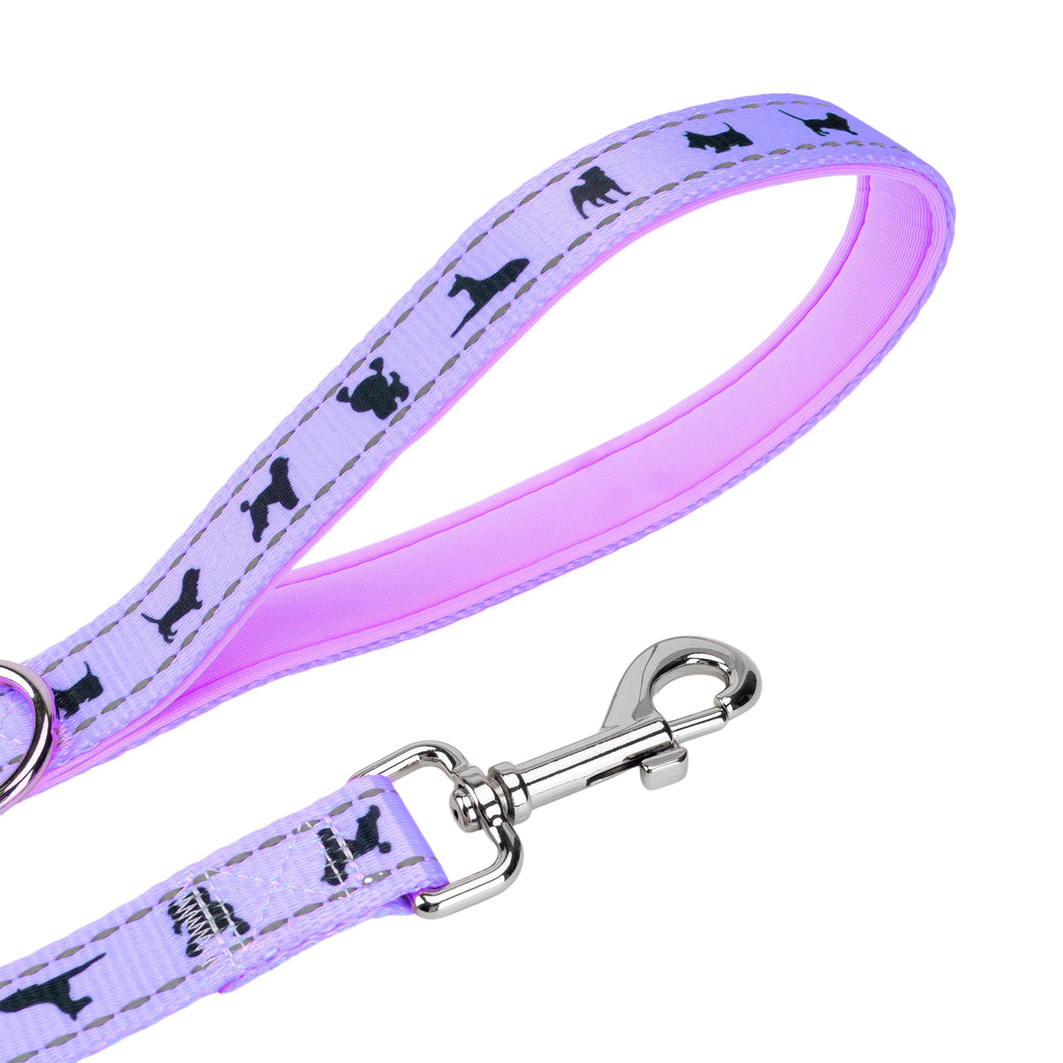 EcoBark Lavender Dog Leash - Comfort Grip Padded Leash - 4ft, 5ft, and 6ft for Small and Medium Dogs - BIG FRENCHIES