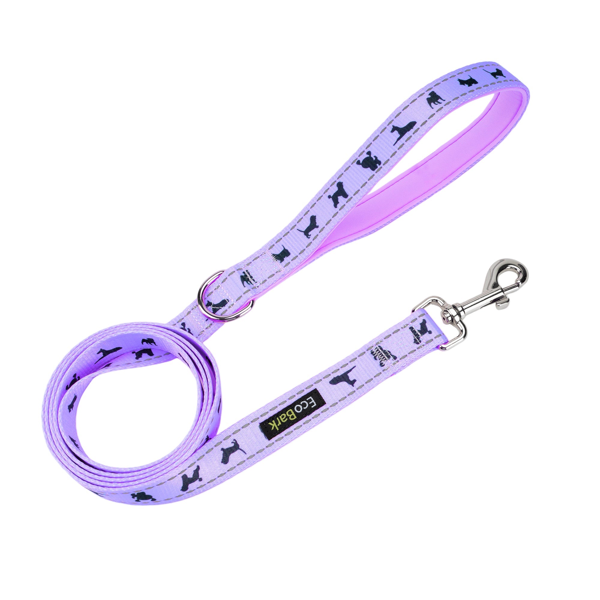 EcoBark Lavender Dog Leash - Comfort Grip Padded Leash - 4ft, 5ft, and 6ft for Small and Medium Dogs - BIG FRENCHIES