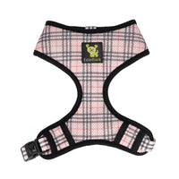 EcoBark Beige Plaid Dog Harness- Over-the-Head Dog Vest Halter for Small to Medium Dogs, and Puppies - BIG FRENCHIES